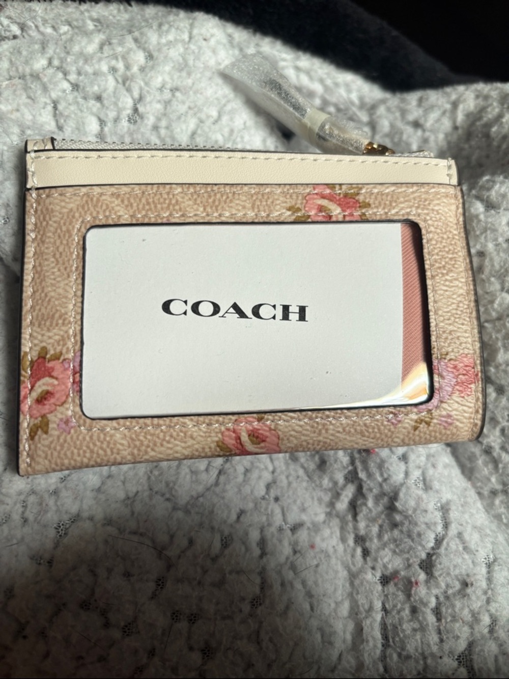 Coach 🆕 Mini Skinny Id Case In Signature Canvas With Floral Print - Picture 5 of 6